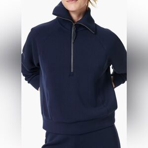 SPANX  AirEssentials Navy Half-Zip Sweatshirt